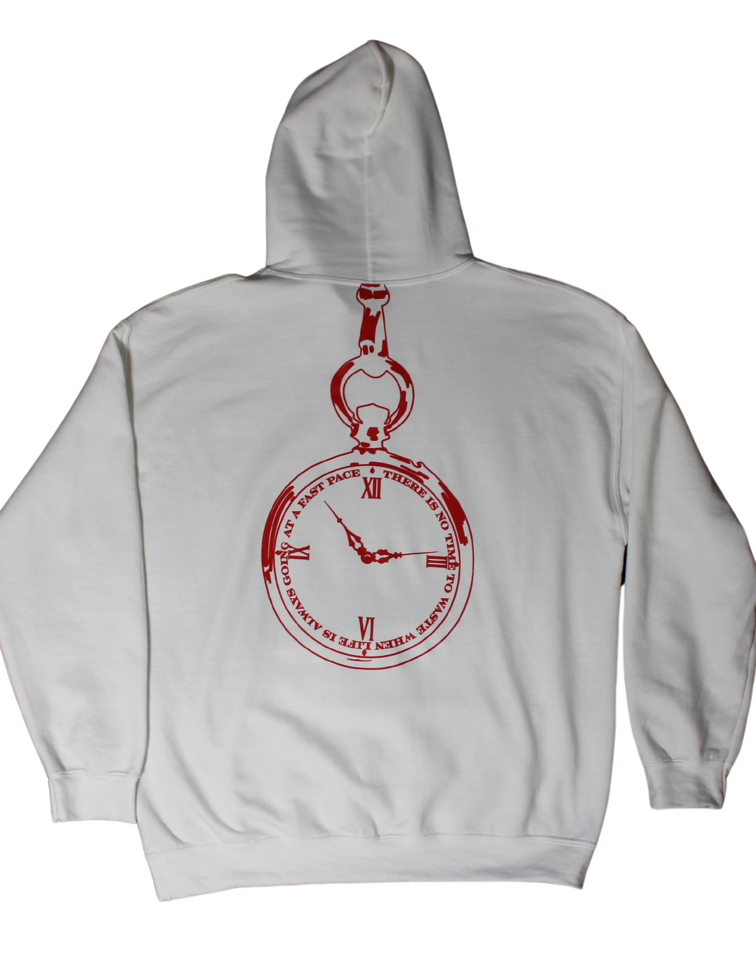 'Timepiece' White Hoodie